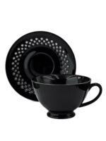 Bisette CZARNY A ceramiczna filiżanka 260 ml Bisette BLACK A ceramic CUP 260 ml with saucer