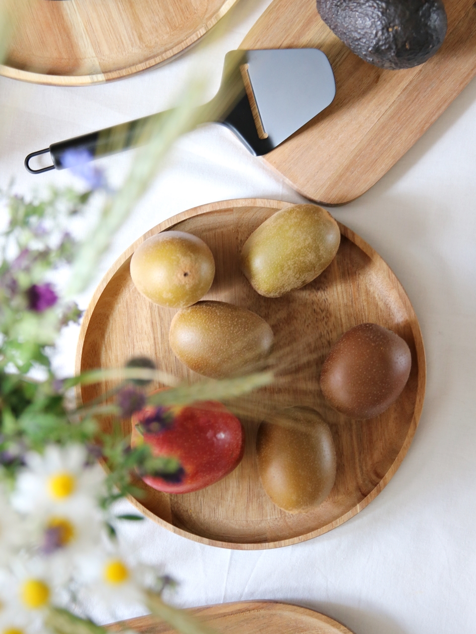 Akacjowa seria półmisek talerz okrągły 35 cm ACACIA serie tray plate o35x2 cm 24501823 - obrazek 2