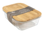 Szklany połmisek do potraw z bambusową pokrywą 900 GLASS oven dish with bamboo cover 900 ml 22278264