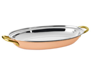 HORECA półmisek miedziany do serwowania potraw 17  Steel & copper pan 17x12x2,3 cm 22170861