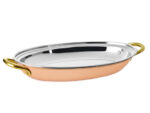 HORECA półmisek miedziany do serwowania potraw 20  Steel & copper pan 20x14x2,5 cm 22170853