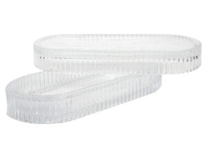 Szklana patera bombonierka zamykana 20x9 cm  Glass BONBON dish 20x9 cm  27022472