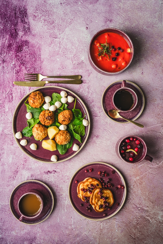 Ceramiczna linia STACK VIOLETmiska do zupy sałatki Ceramic STACK VIOLET soup musli salad bowl - obrazek 2