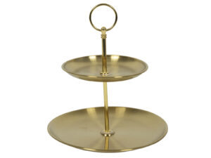 Stalowa seria etażerka 2 poziomy 14x20 cm ZŁOTA Steel serie etagere 2 layers 14x20cm gold 24500499