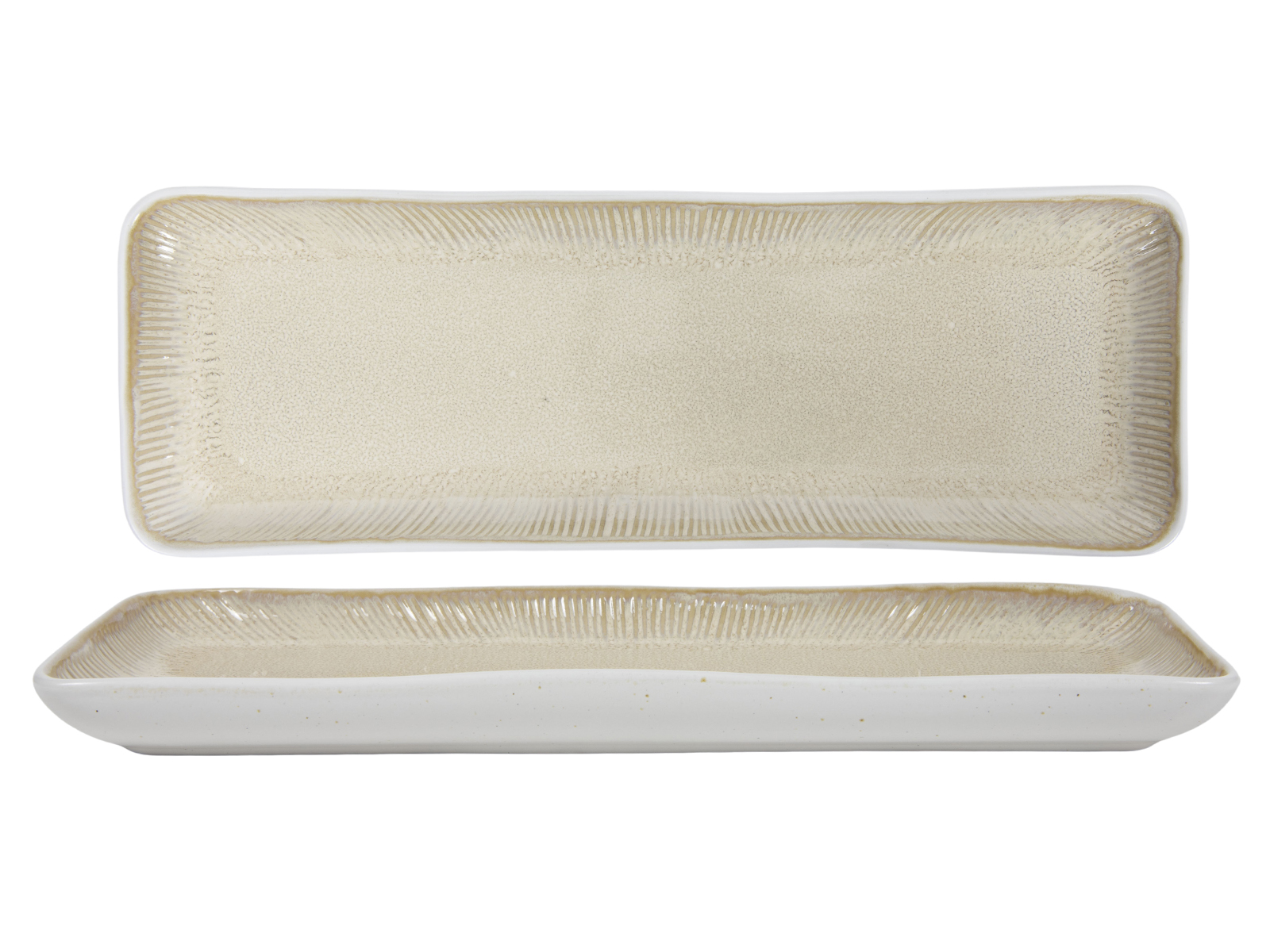 Ceramiczna linia WHITE JEANS BEŻ PATERA 28x10 cm Ceramic WHITE JEANS BEIGE DISH 28x10 cm 24328090