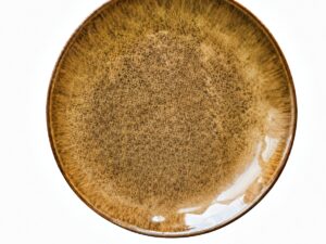 OMBRES INSTA talerz 21 cm BRĄZ ZIELEŃ OMBRES INSTA line plate 21 cm GREEN BROWN 601556