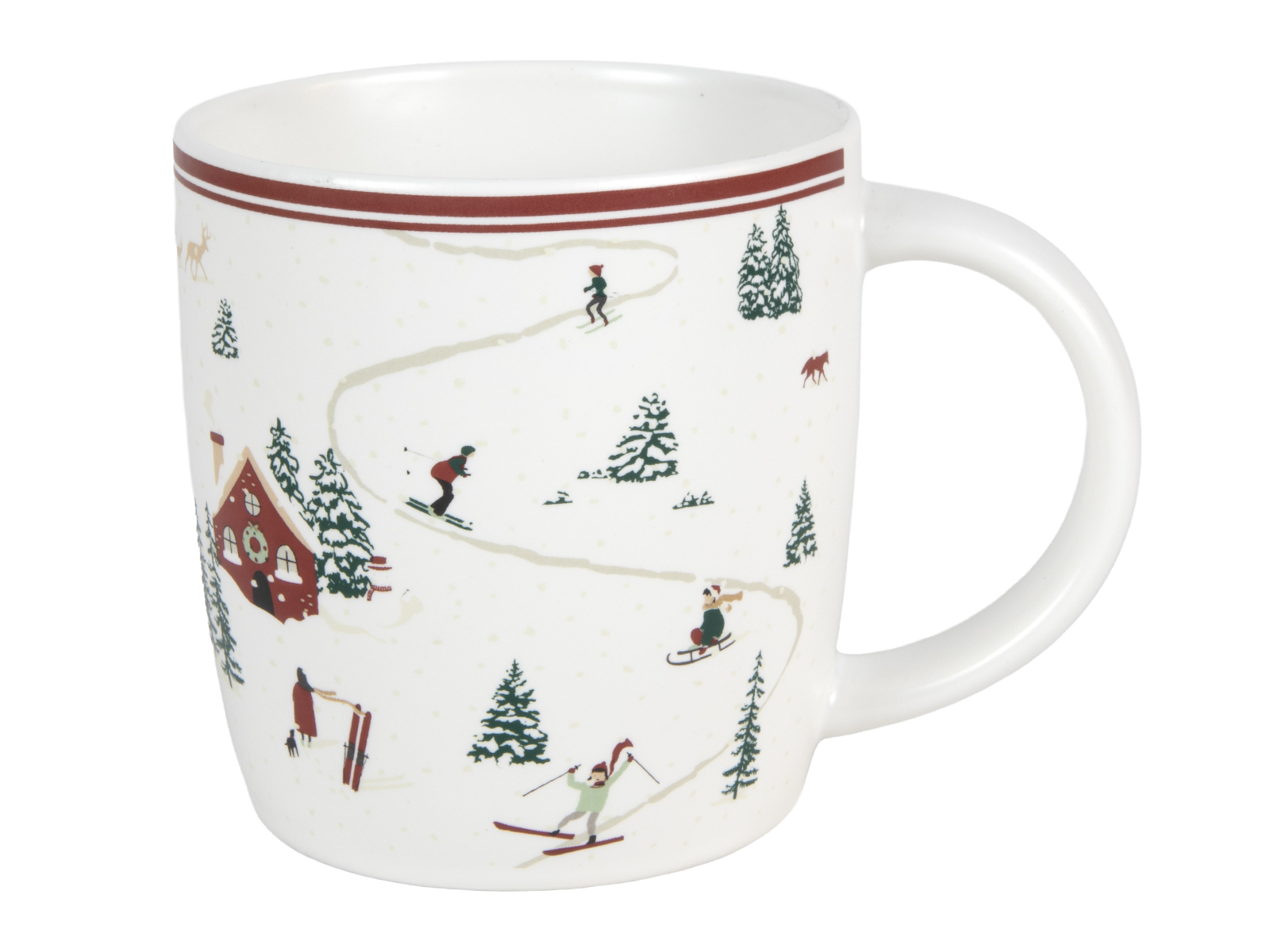 Deco Xmas WINTER SPORT kubek 350 ml biały Deco Xmas WINTER SPORT Mug 350 ml white 23010641