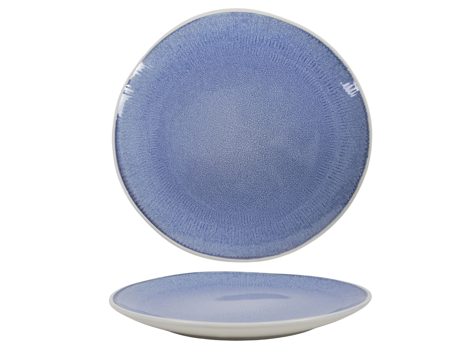 Ceramiczna linia WHITE JEANS BŁĘKITNY talerz 22 cm Ceramic WHITE JEANS BLUE plate 22 cm 24322695