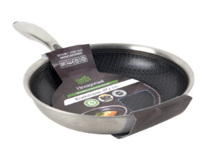 Patelnia PLASTRY MIODU 20 cm ze stalową rączką FORGED ALU frypan round 20cm HAXAGON 25020502