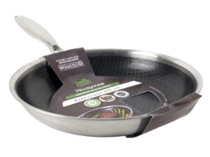 Patelnia PLASTRY MIODU 24 cm ze stalową rączką FORGED ALU frypan round 24cm HAXAGON 25020504