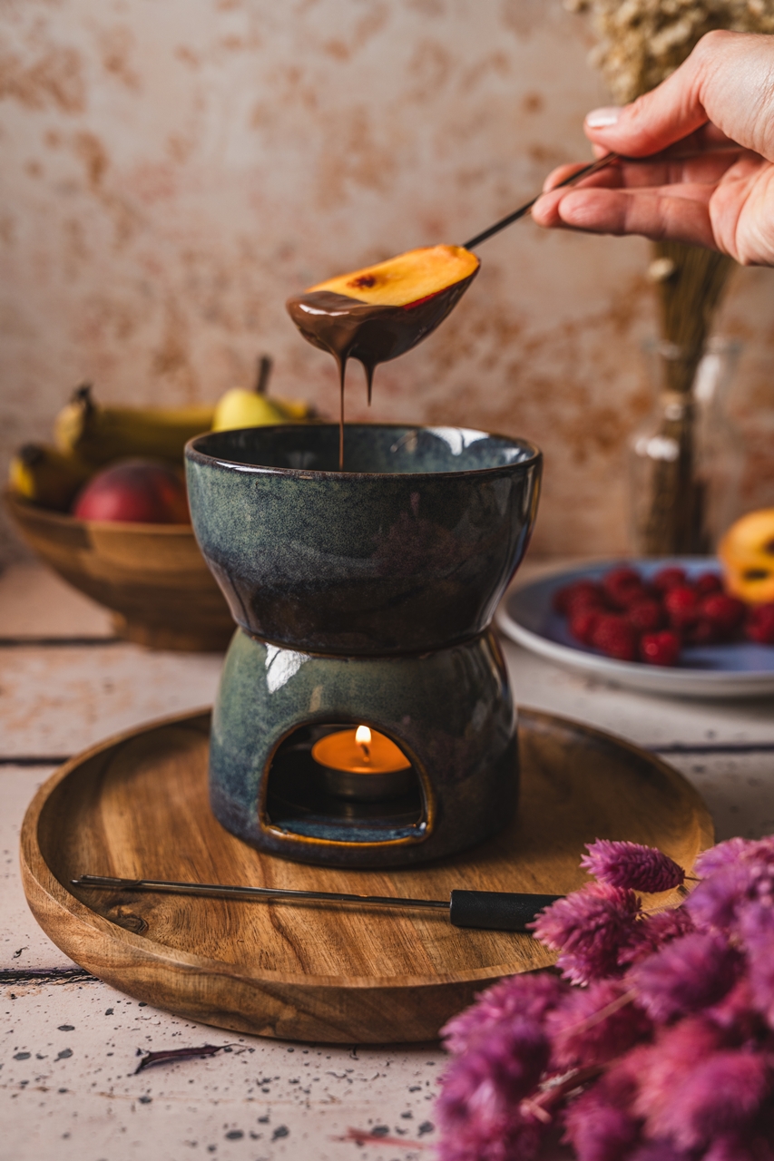Ceramiczne naczynie do czekoladowego FONDUE Ceramic chocolate FONDUE dish 23473138 - obrazek 4