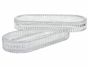 Szklana patera bombonierka zamykana 20x9 cm  Glass BONBON dish 20x9 cm  27022472