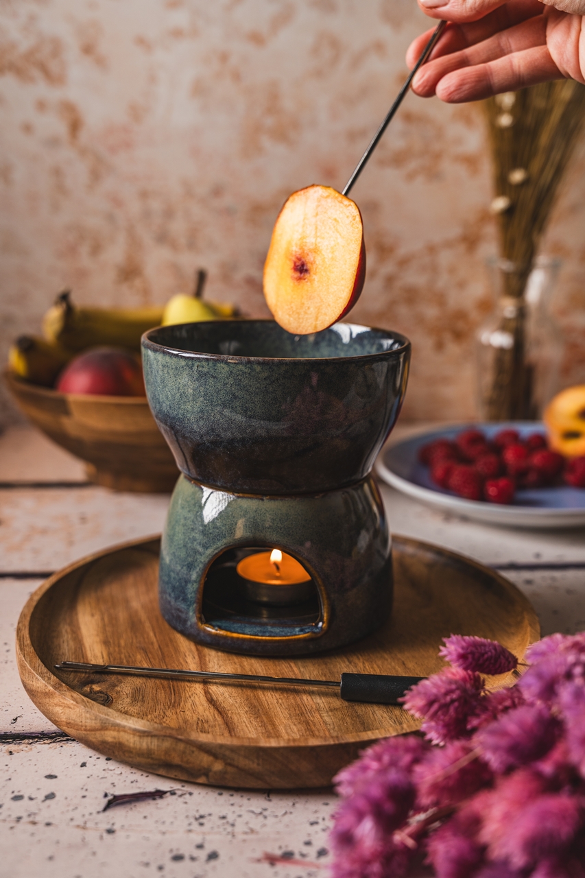 Ceramiczne naczynie do czekoladowego FONDUE Ceramic chocolate FONDUE dish 23473138 - obrazek 3