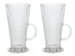 Szklanka SKOŚNA kubek latte ZESTAW 2 sztuk 280 ml Glass cup V- SHAPE SET of 2 RIFFLES 27022248